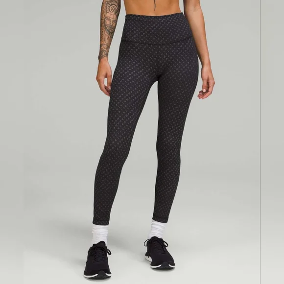 Lululemon Wunder Train High-Rise Tight 25" *Mirrorify Black Multi Size 10 - Picture 3 of 16